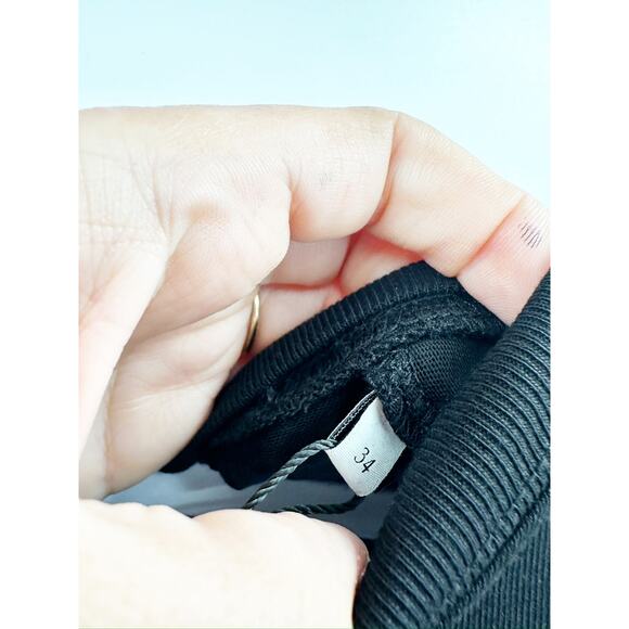 Sandro Black Stitched Ruched Gathered Midi Dress Size 34 NWT - Picture 4 of 6